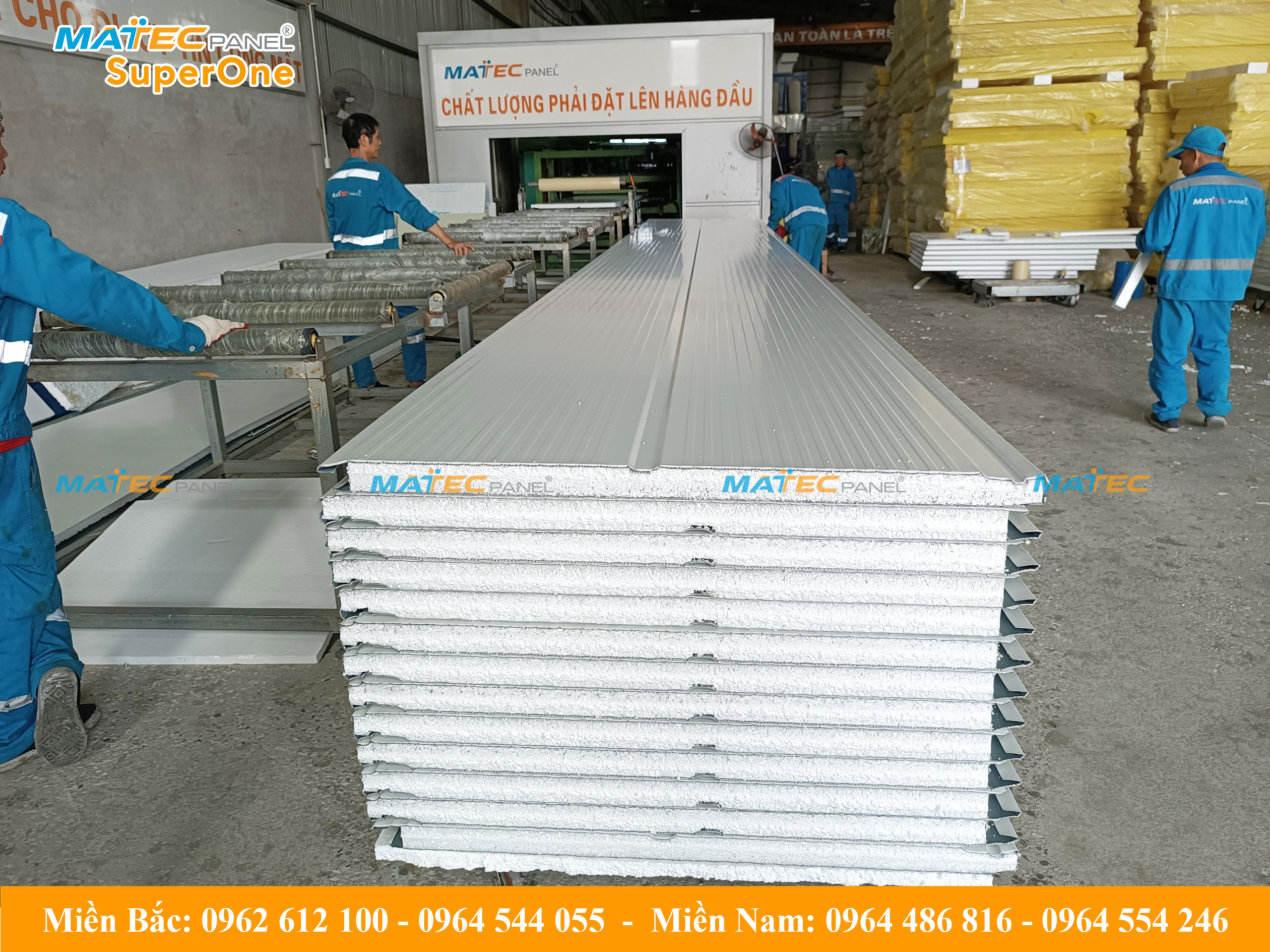 Panel vách ngoài 1 rãnh lớn cấu tạo che vít